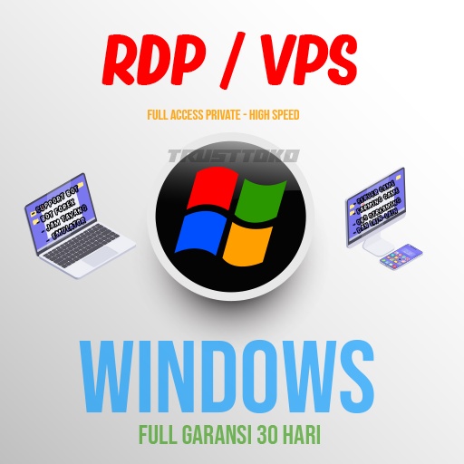 RDP &amp; VPS Window Garansi 30 Hari, Private, Full Akses, Full Speed