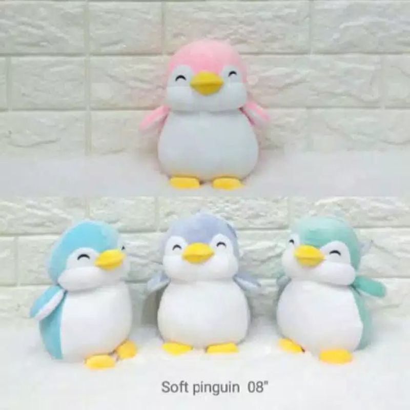 Boneka Plush Toys PP Cotton Soft and Cute Fuzzy Plush Pinguin Abu Ukuran 40 Cm Lucu dan Imut