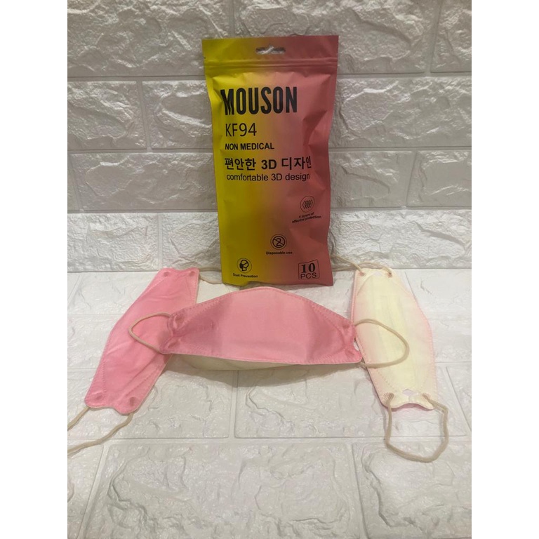MASKER KF94 MOUSON GRADASI WARNA 4PLY 10 PCS EVO 3D MASK KF94 SACHET