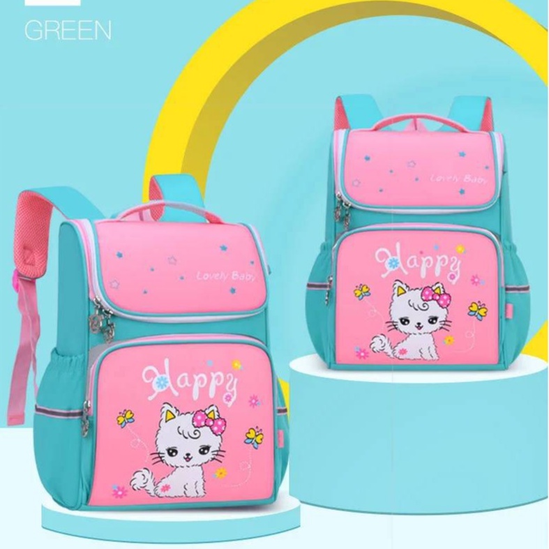 Rya.id - Tas Ransel Sekolah Anak Motif Cats Lucu Tas Ransel Sekolah Anak Permpuan Multifungsi Tebraru Tas Ransel Sekolah Pouler Kekinian Fashion Korean Stylish
