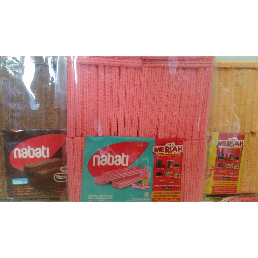 RICHEESE KILOAN ORIGINAL WAFER NABATI KEJU COKLAT PINK LAVA 250 GR