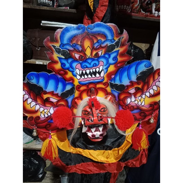 Barongan devill anak plus gondel, klinting, barongan siung, barongan anak murah, barongan