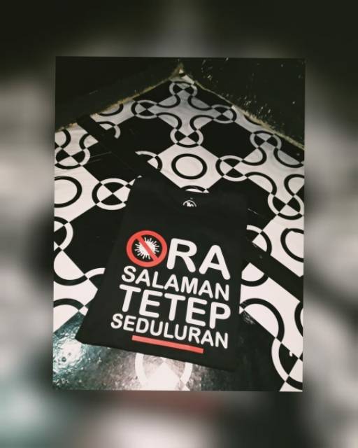 Kaos corona ora salaman tetep seduluran populer combed 30s kaos standart distro