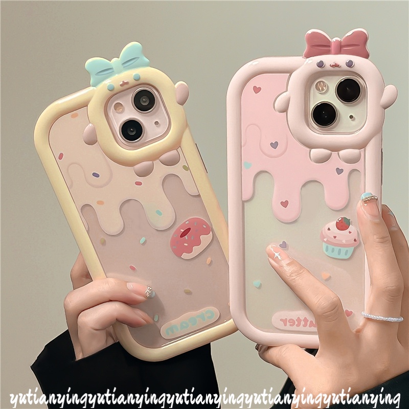 Soft Case TPU Motif Kue Strawberry Untuk IPhone 11 13 12 14 Pro MAX XR 6 6S 7 8 14 Plus XS MAX X SE 2020