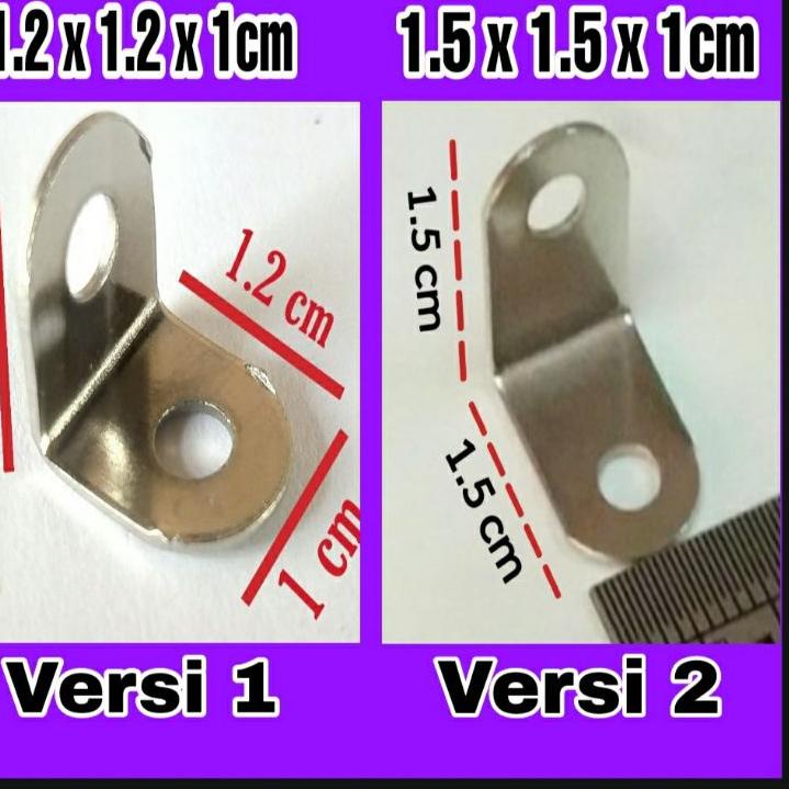 [KODE PRODUK 99SOO9254] (100 Pcs) plat siku kecil / plat siku l / plat besi siku / siku kecil / siku