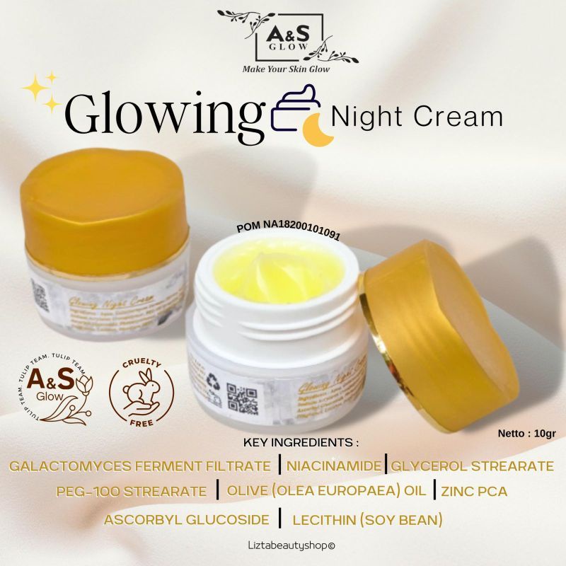 [COD]ECER A&S GLOW PREMIUM NIGHT CREAM/KRIM MALAM