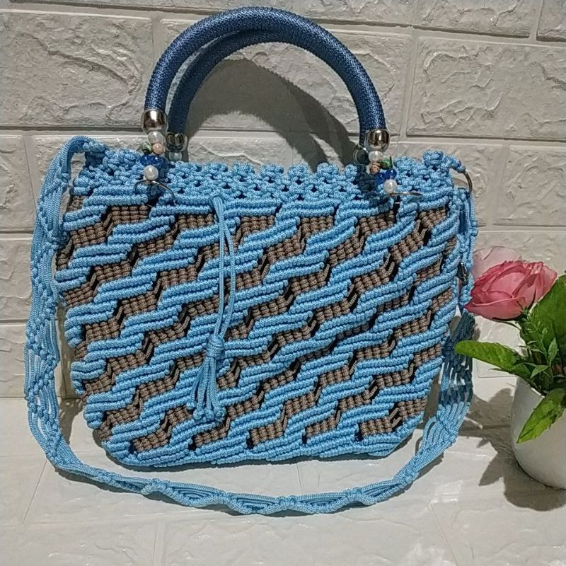 tas tali kur , tas rajut , tas rajut lerek