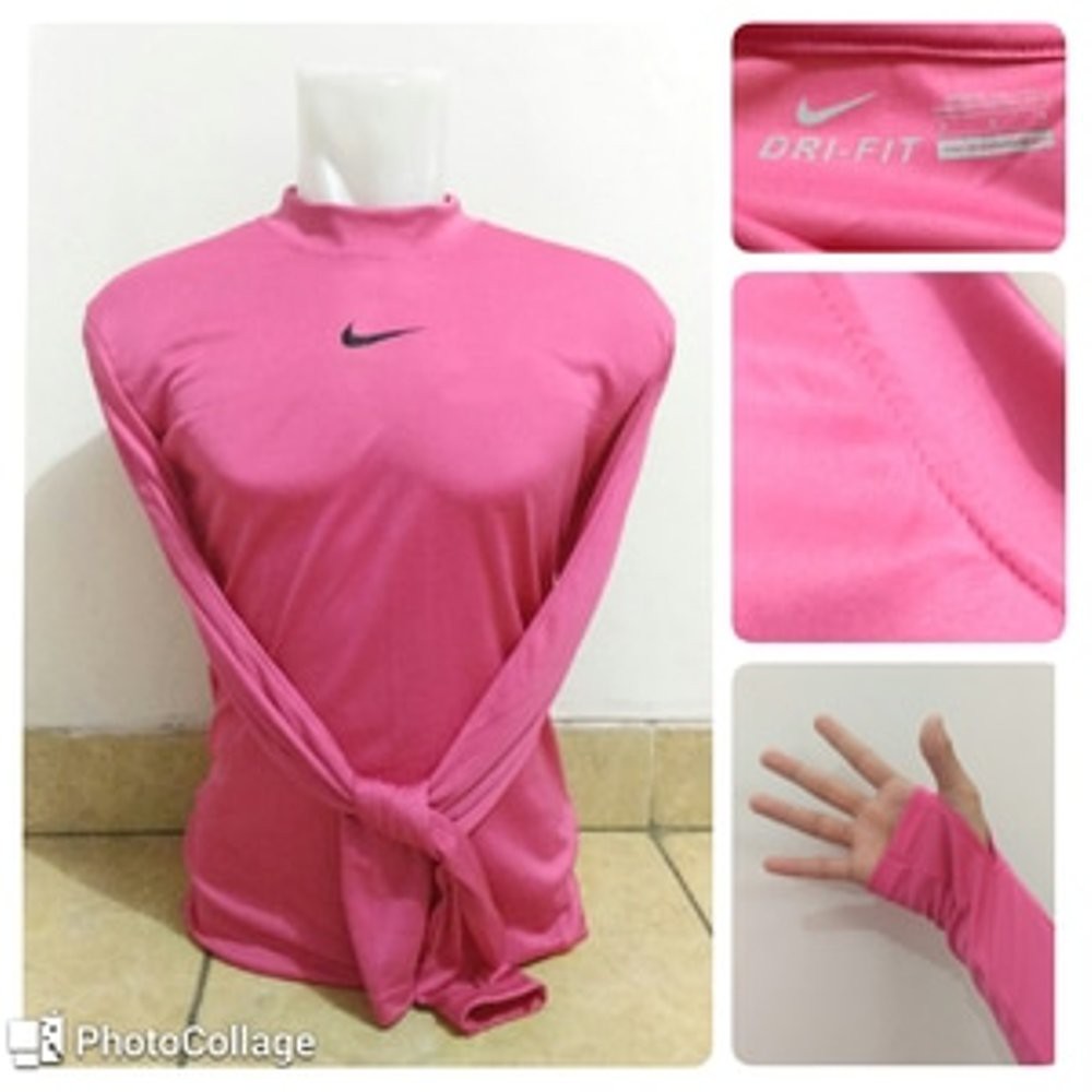 CUCI GUDANG SAL - Baju Manset Baselayer Nike Pink Tangan Panjang Kode 325