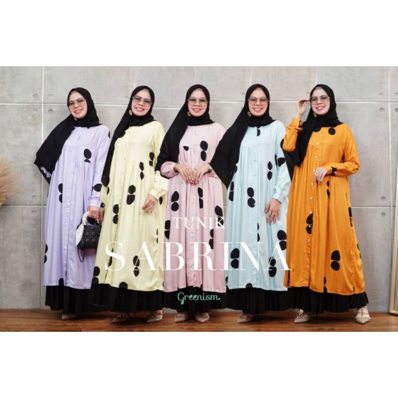 BAJU LONG TUNIK TUNIC SABRINA TUNIK BY GREENISM ATASAN PAKAIAN REMAJA WANITA TERBARU 2021 KEKINIAN R