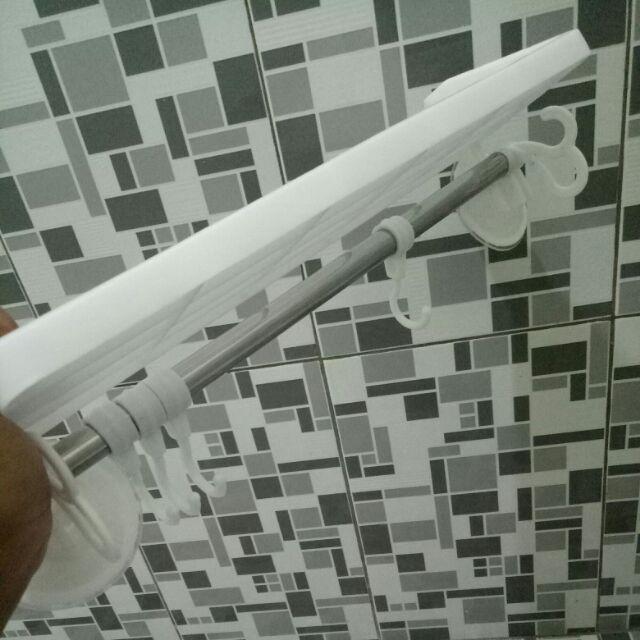 Rak Kamar Mandi Tempat Shampoo Handuk Odol Tanpa Paku/ Bor
