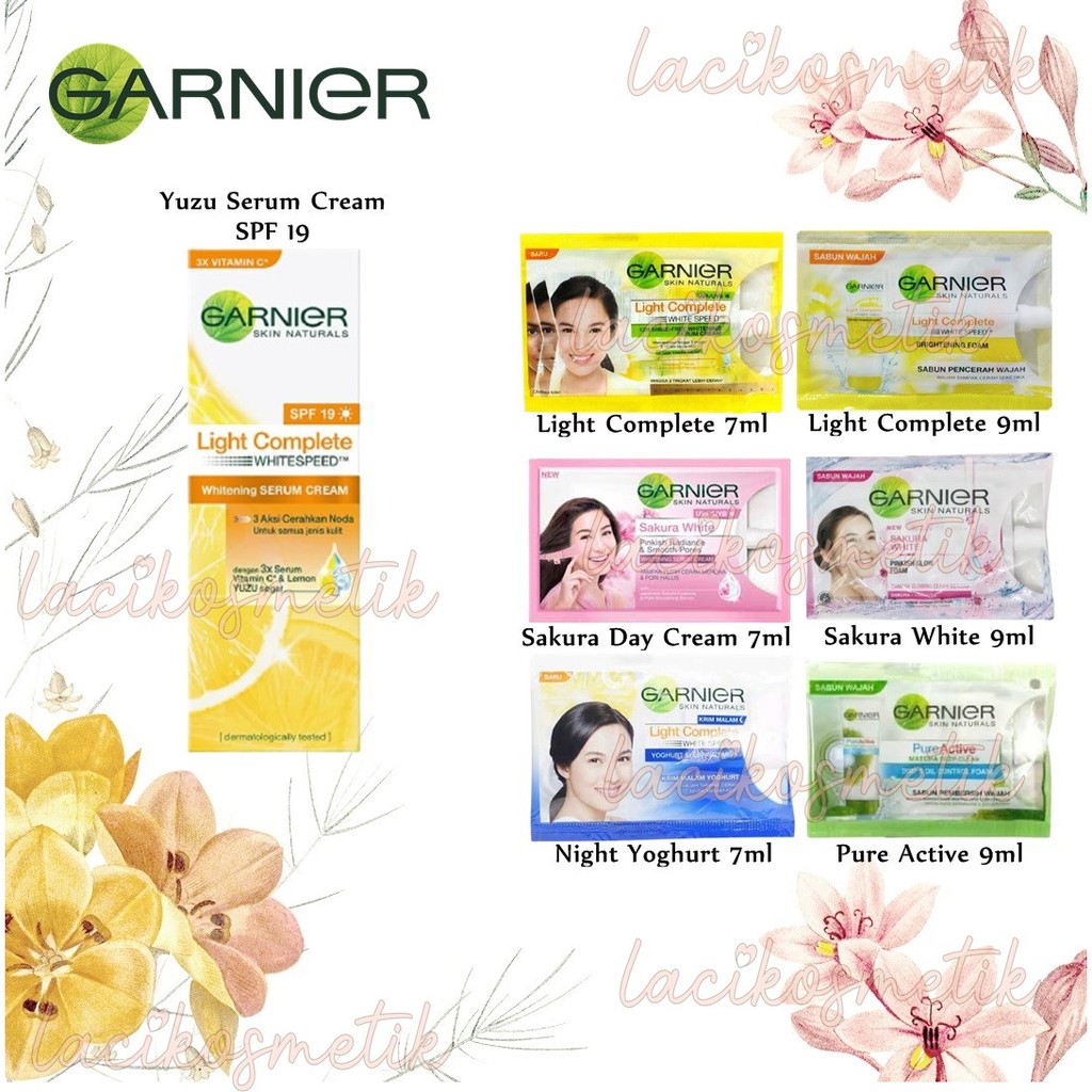 ✨LACIKOSME✨ GARNIER FACIAL FOAM SACHET / SACHET CREAM - LIGHTENING SAKURA YOGURT MATCHA SACHET