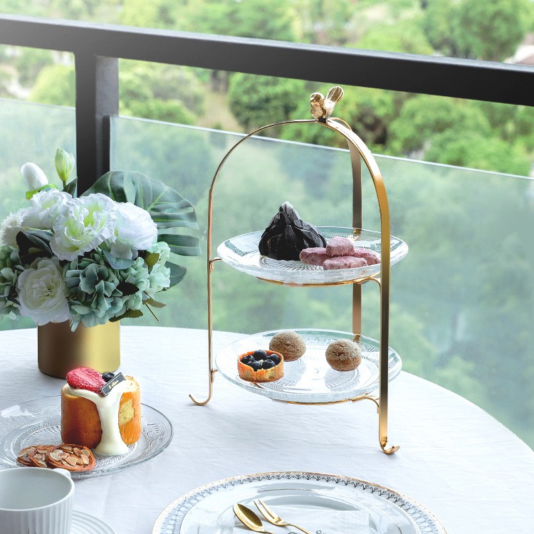 LYS#TB2T Tray Bulat / Tray Cake TINGKAT / Tray Tea Time / Tray Sangkar Tingkat / Tray Dekorasi