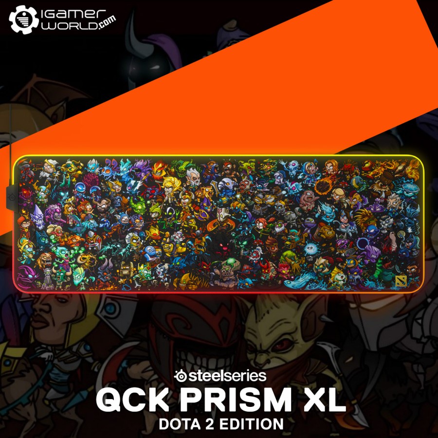 Steelseries Qck Prism Cloth XL Dota 2 Edition RGB Gaming Mousepad