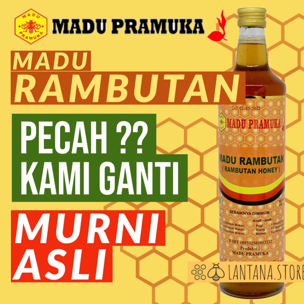 

MADU RAMBUTAN ( wangi ) PRAMUKA 650 ML RAW HONEY ASLI MURNI 650 ML