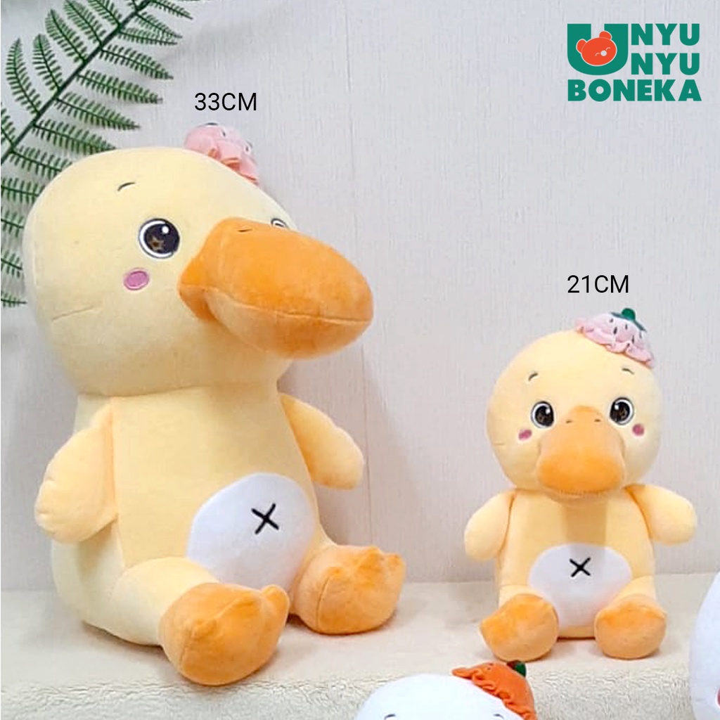 boneka bebek duck animal topi stroberi