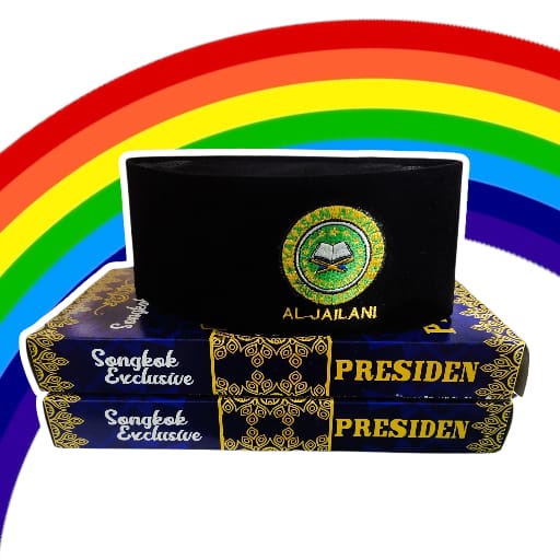 PECI SONGKOK HITAM REQUEST CUSTOM LOGO BORDIR BERKUALITAS