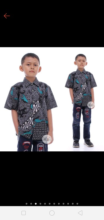 Batik Couple Keluarga Sania Ruffle Ori Ndoro Jowi Dnt Dimensi Abu