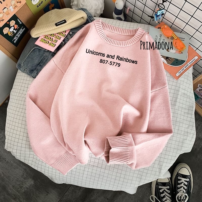 Primadona Sweatshirt Rainbows Wanita Bahan Fleece Tebal