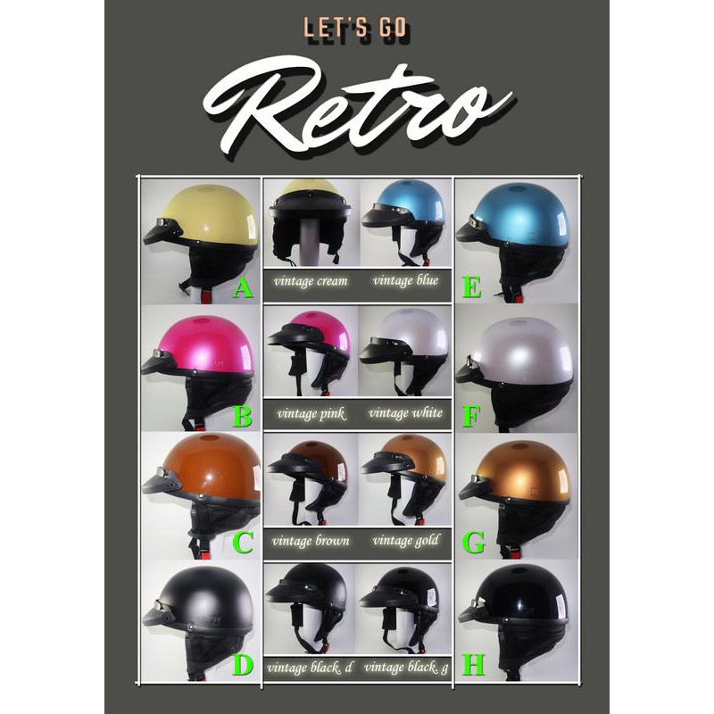 Helm Chip SNI Retro + Kaca