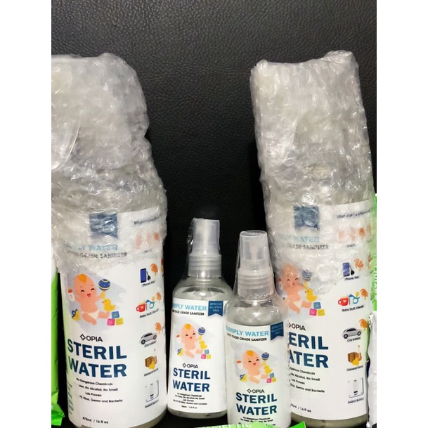 Opia Steril Water dan Sanitizer 100ml 475ml, Steril Water Opia