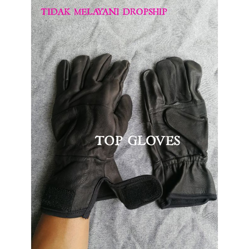 Sarung Tangan Las Argon Tebal Velcro -Tig Welding Gloves 10 inch Hitam