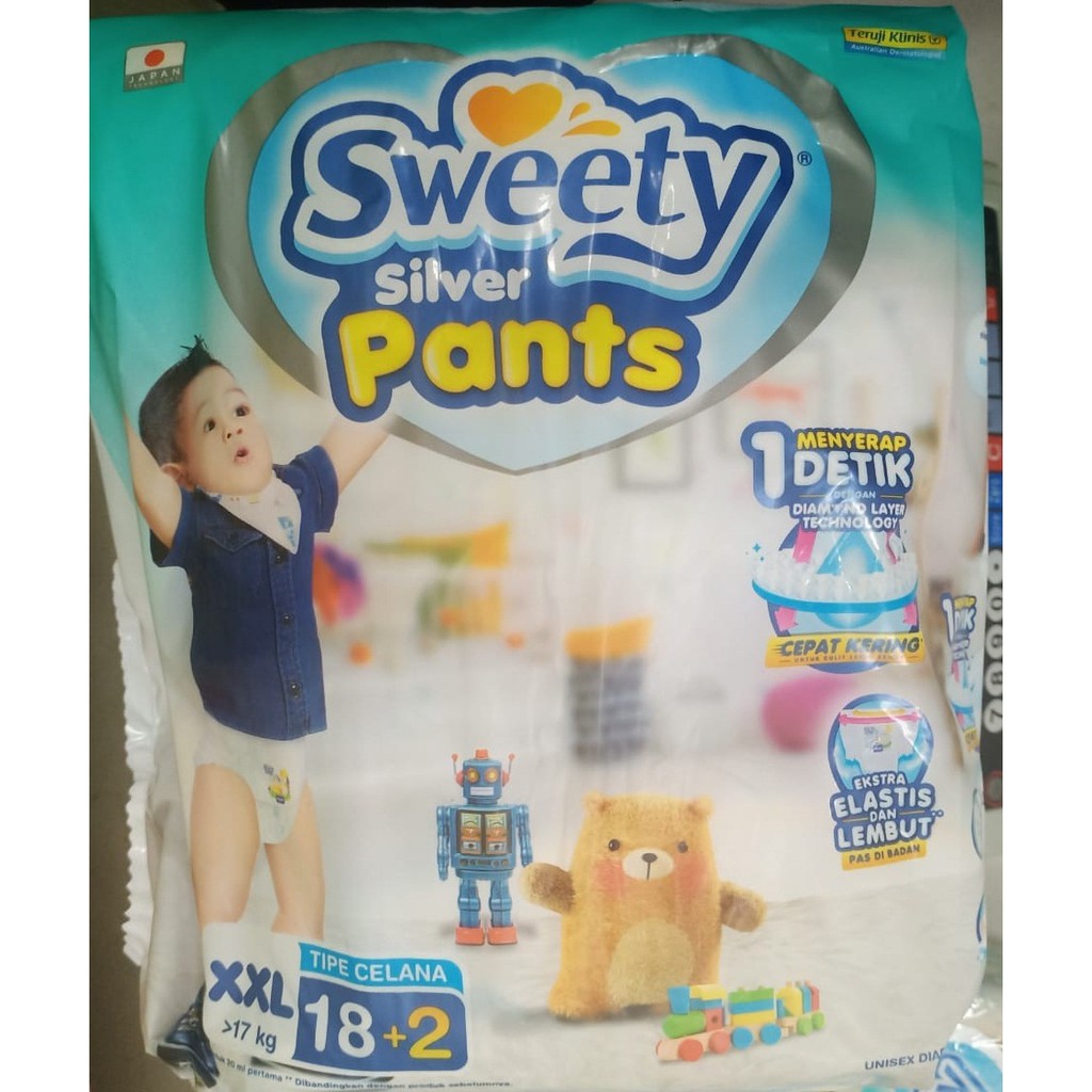 SWEETY SILVER PANTS DRY  XXL18+2