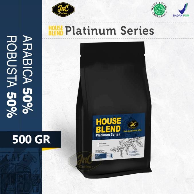 

[COD] JnC House Blend Platinum 50% Biji Kopi Arabika 50% Robusta 500 Gr [COD]