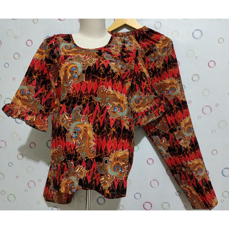 Batik Bagan Siapi Api model Lengan Model size M celana panjang