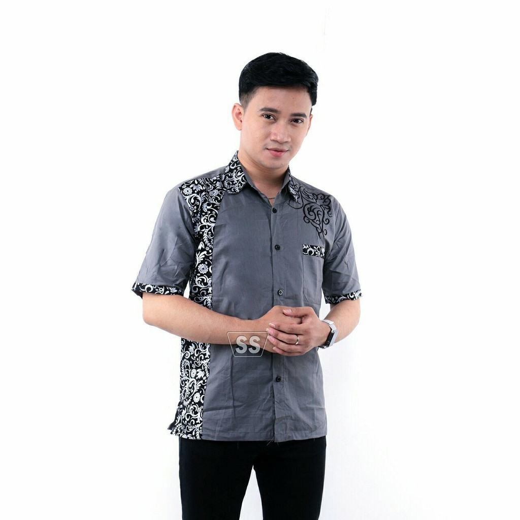 Koko Batik Fashion Muslim Kombinasi C07 Al Haramain Hijau M/L/XL Dewasa