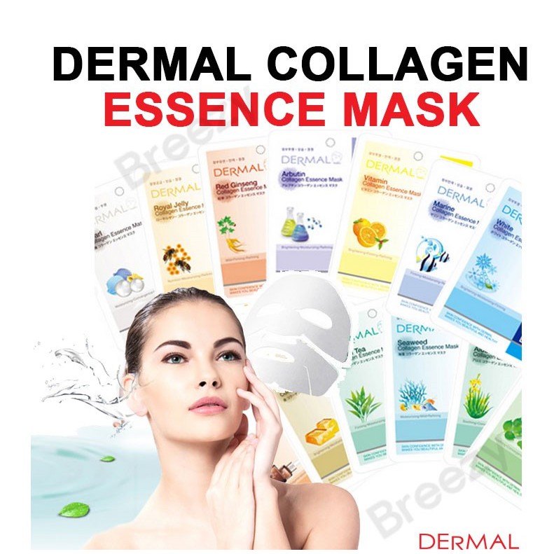 Jual DERMAL Korea Collagen Essence Face Mask (Harga per piece/satuan