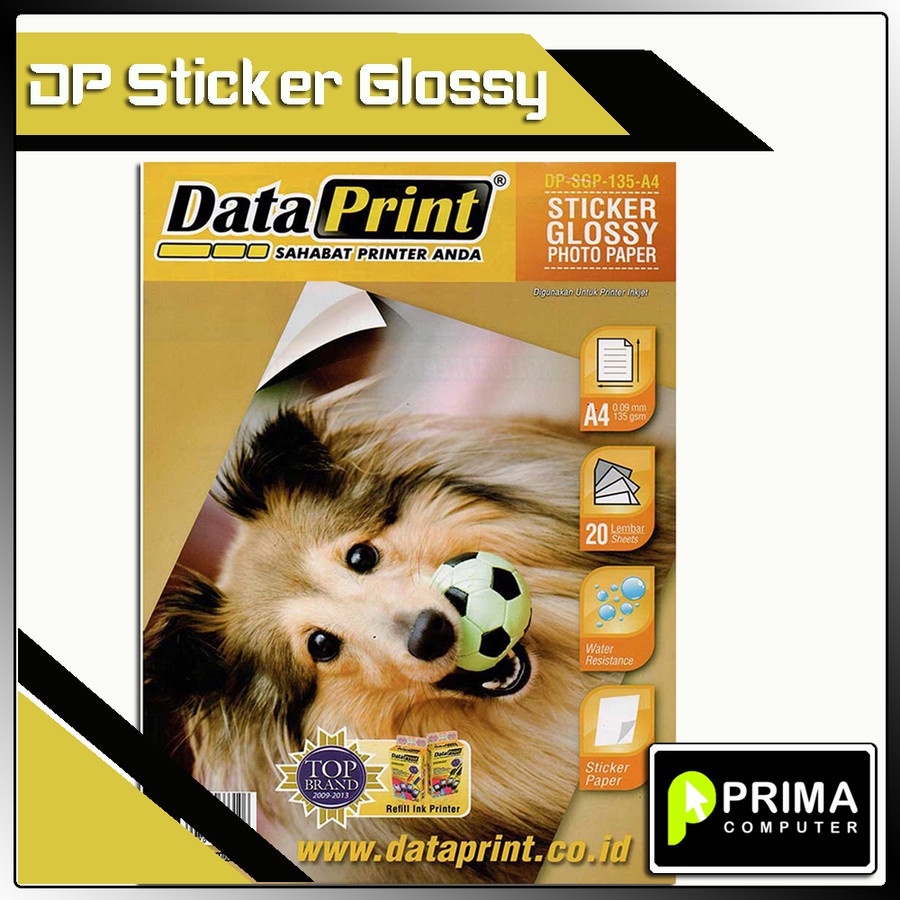 

KERTAS STIKER/STICKER GLOSSY PHOTO PAPER 135GSM MERK DATA PRINT(A4)