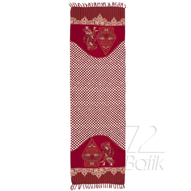 SYAL BATIK PREMIUM MOTIF WAYANG POLENG MERAH 725168 CAP 72