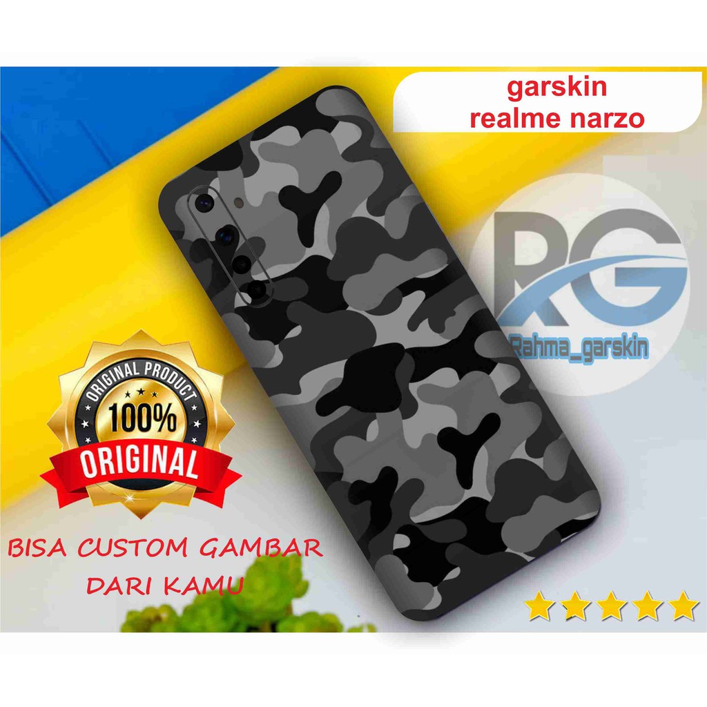 garskin hp realme narzo motif chamouflage 1 - free custom motif
