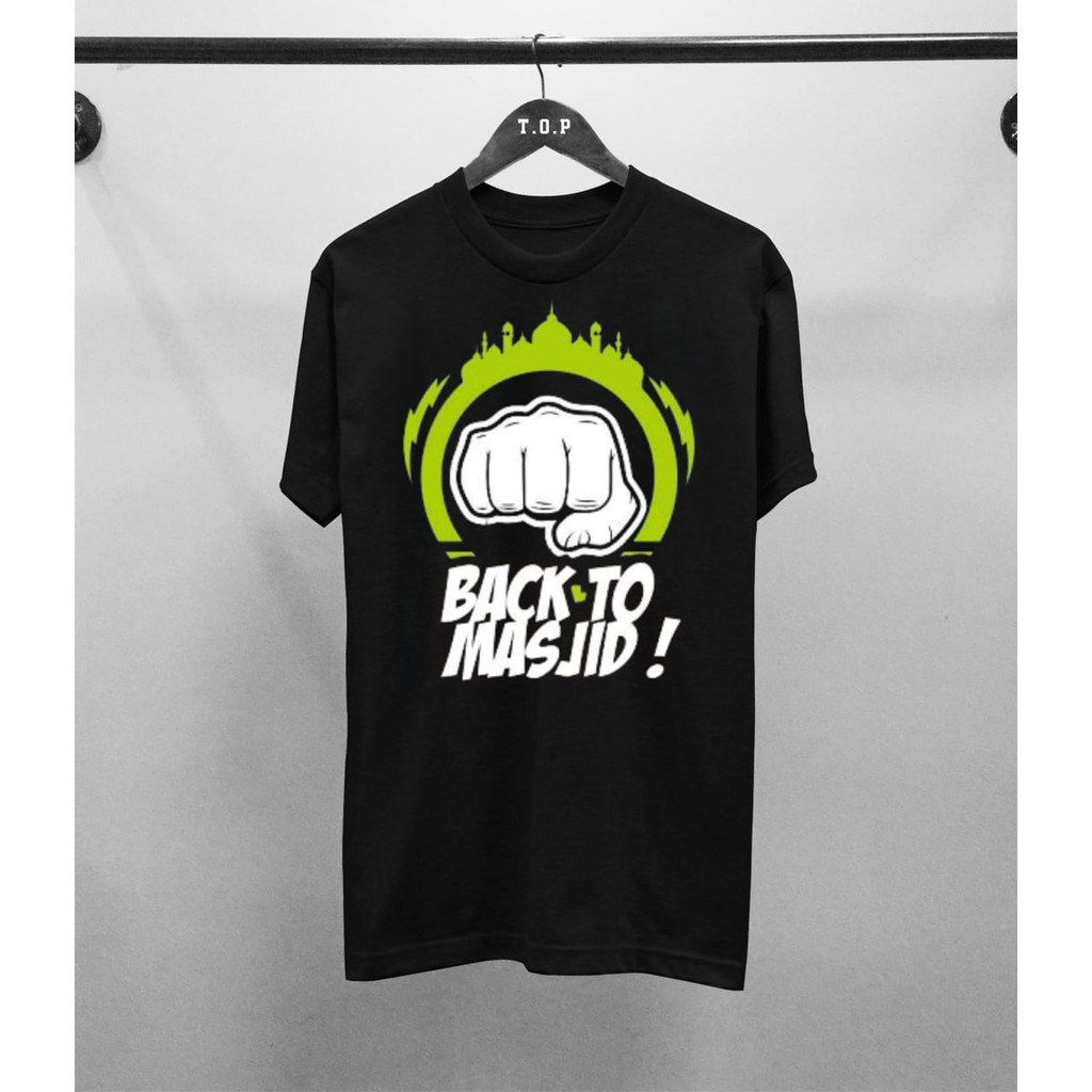 Kaos Dakwah Islami Ngaji yuk Tawheed Hijrah Muslim Distro Murah-Masjid Tangan