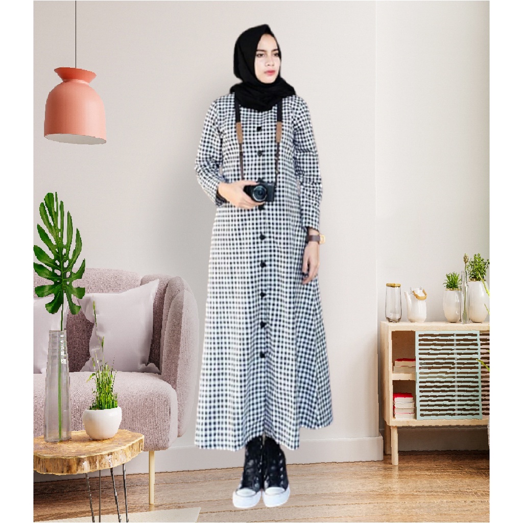 Midi Dress Square Niken Baju Wanita Terbaru