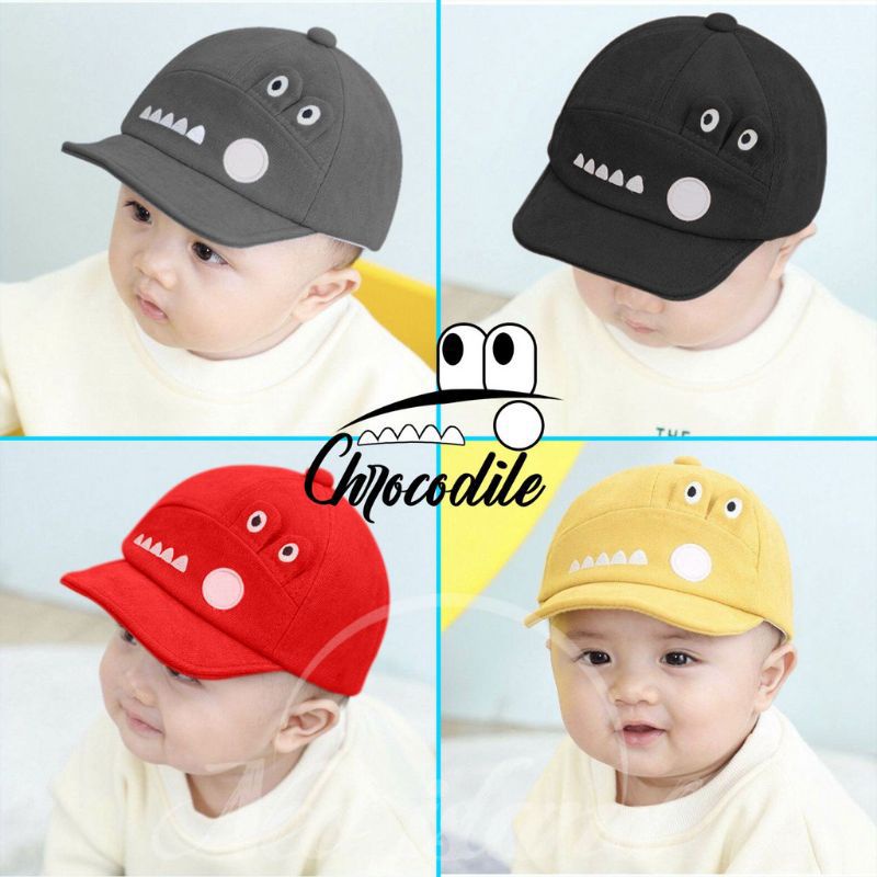 topi bayi model aligator lucu motif crocodile  topi anak motif crocodile usia 6 bulan sampai 1tahun