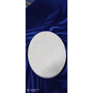 tray oval marble carara putih