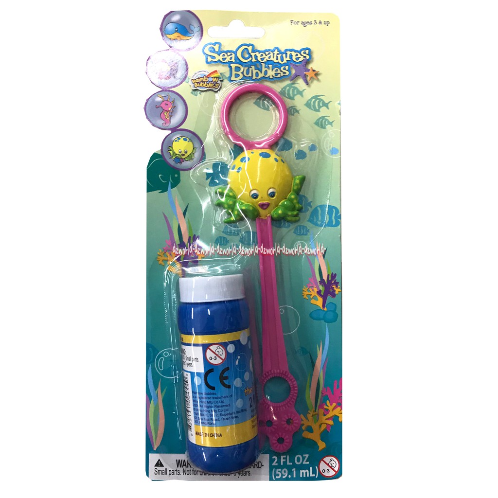 Sea Creatures Bubbles Playset Mainan Anak Gelembung Sabun Mainan Gelembung Untuk 3 Tahun Keatas