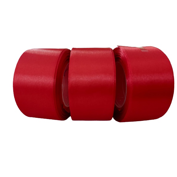 

Pita Satin Merah Cabe Ukuran 1.5 inch / 4cm Per Roll