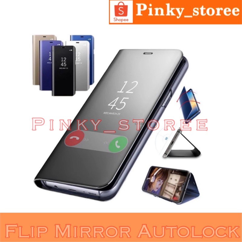 Samsung J6/ J6+/ J7 2015/ J7 2016/ J7Core/J7pro/ J7prime/A2Core/ Flipcase Mirror Clear View Autolock