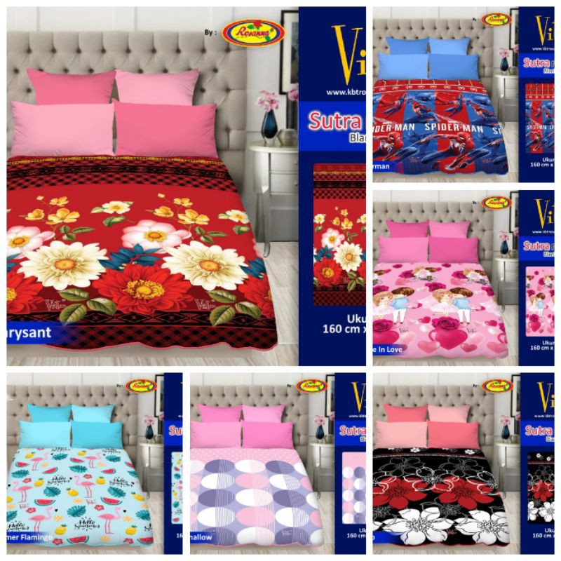 SELIMUT VITO ROSANA RED CHRYSANT,SPDRMN,COUPLE IN LOVE,PICASSO,MARSMELLOW,FLAMINGO