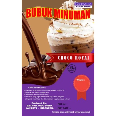 

bubuk minuman rasa choco royal 1kg/1000gram