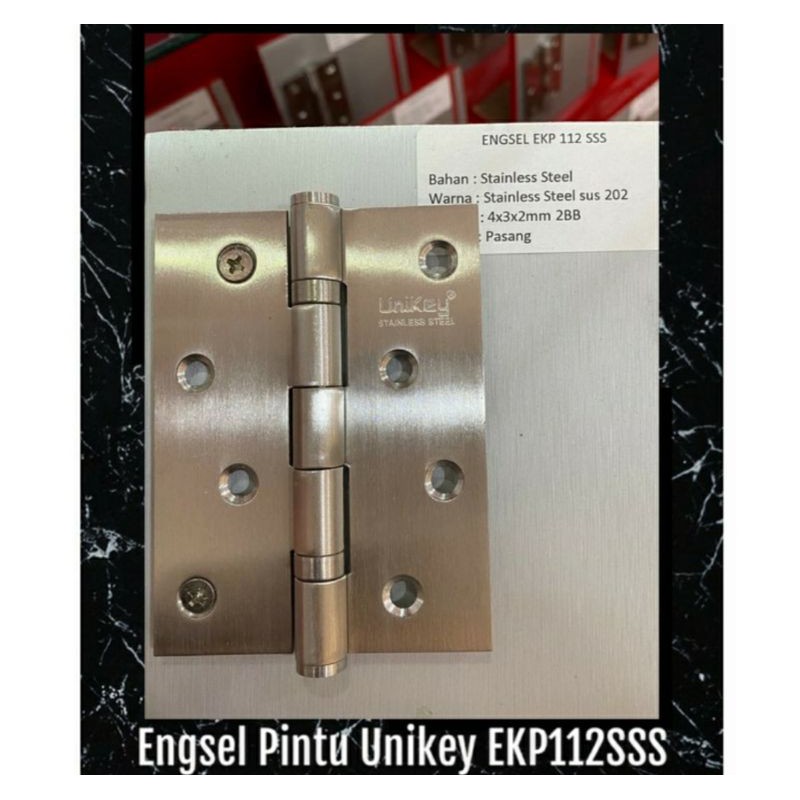 Engsel Pintu Unikey EKP 112 SSS ( Stainless Steel Hinge )