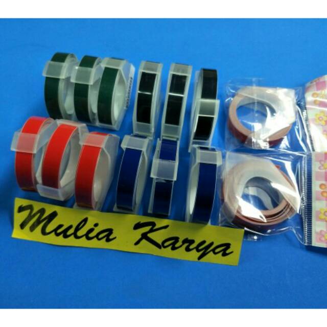

Pita Label Emboss Mesin Dymo 9mm