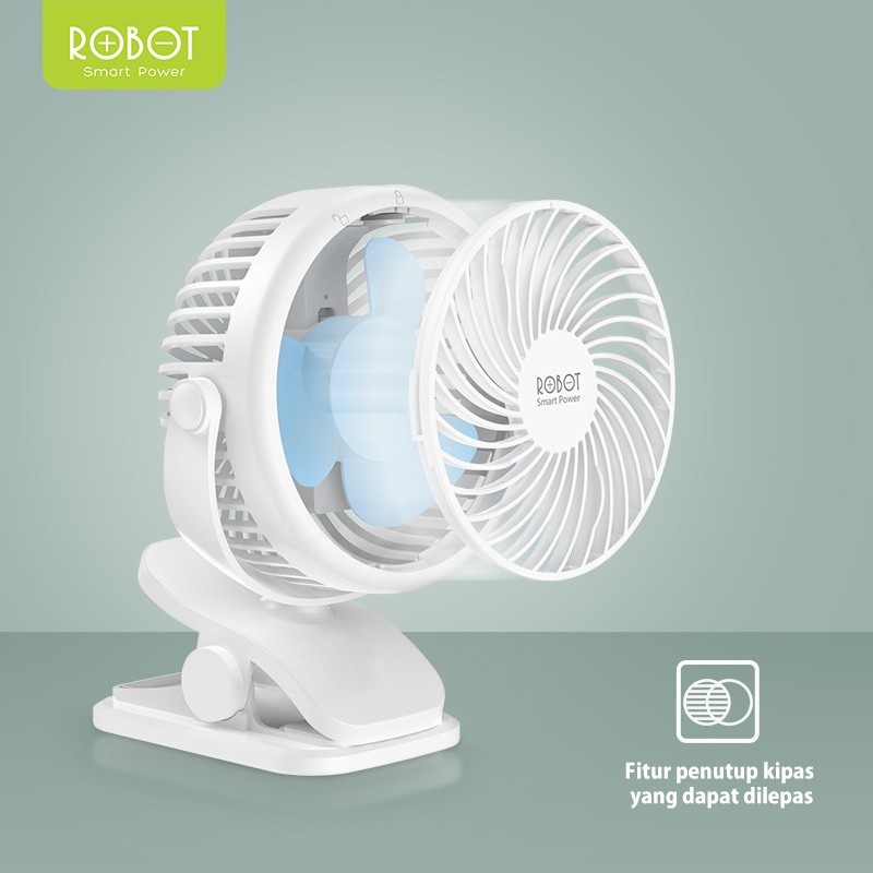 ROBOT RT-BF10 Portable Fan, Powerbank 2000mAh Mini Fan Kipas Angin Mini - Garansi Resmi 1 Tahun