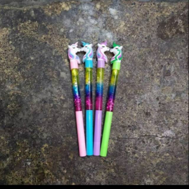 

Pulpen gliter air lucu unicorn