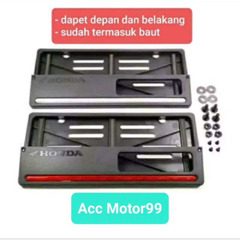 (sepasang) Cover plat nomor honda original tempat plat nomor original Honda