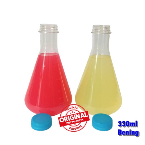 Botol Takar 330ml Botol Pet Plastik Gelas Takar Bening Transparan