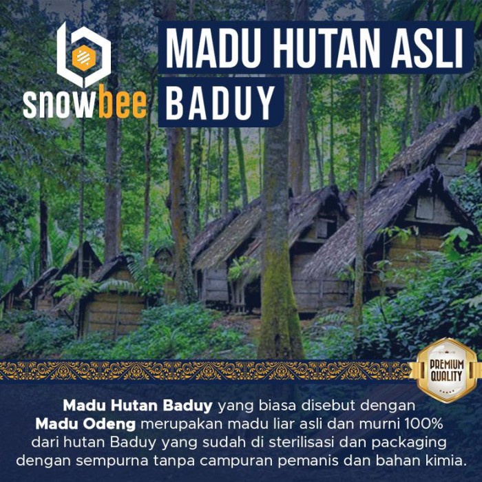 MADU HUTAN BADUY ASLI SNOWBEE 500GR MADU HUTAN BADUY MURNI