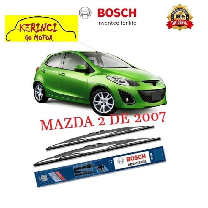 WIPER MAZDA 2 DE 2007 BOSCH ADVANTAGE 24&quot; &amp; 14&quot; SEPASANG WIPER MAZDA